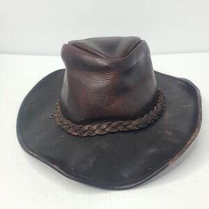 Henschel Walker USA Made Dark‎ Brown Distressed Raging Bull Cowhide Leather M